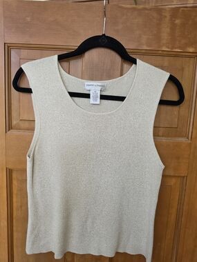 Draper's & Damon's Cream Knit Sleeveless Tank